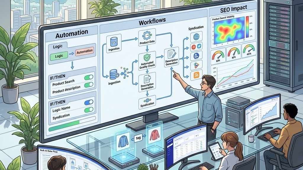 AI Catalog Management for Ecommerce: Workflows, Automation, and SEO Impact